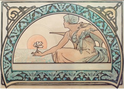 Water Lily by Alphonse Mucha