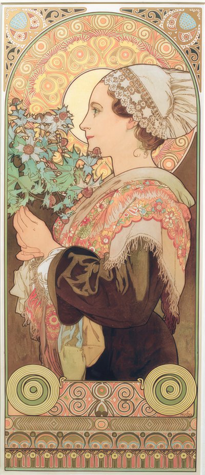 Silver Thistle by Alphonse Mucha