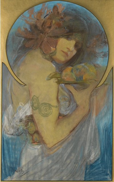 Study for a Poster Fruit by Alphonse Mucha