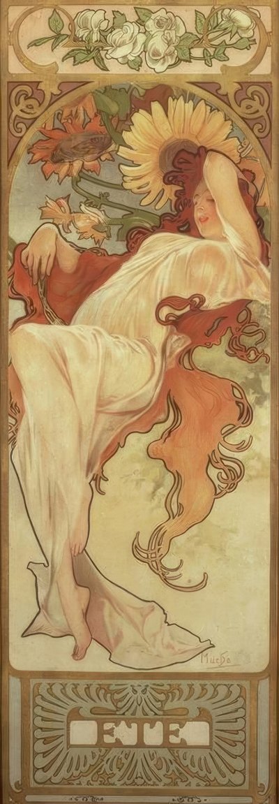 Summer by Alphonse Mucha