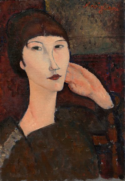 Adrienne Woman with Bangs, 1917 by Amedeo Modigliani