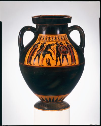 Amphora (jar), c.550 BC by Amasis Painter