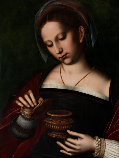 Detail of Mary Magdalene (detail) by Ambrosius Benson