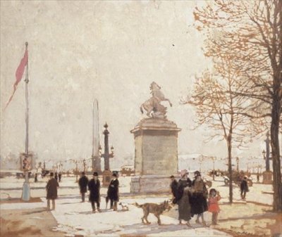 Autumn at the Champs Elysees by Amédée Julien Marcel Clément