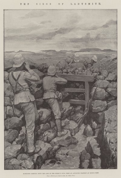 The Siege of Ladysmith (lithograph) by Amedee Forestier