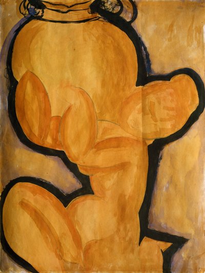 Caryatid with a Vase by Amedeo Modigliani