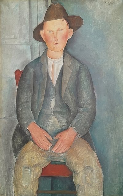 The Little Farmer. Around 1918 by Amedeo Modigliani