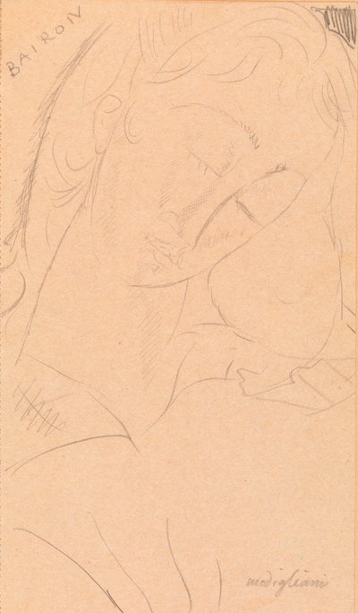 Head - Bairon by Amedeo Modigliani