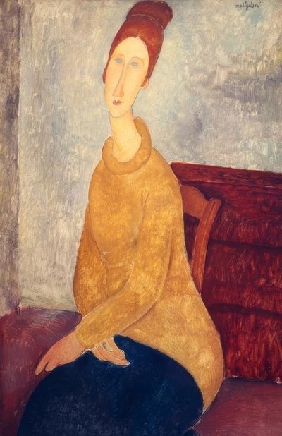 Jeanne Hebuterne with Yellow Sweater by Amedeo Modigliani