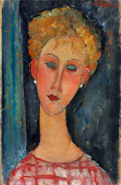The Blonde with Earrings by Amedeo Modigliani