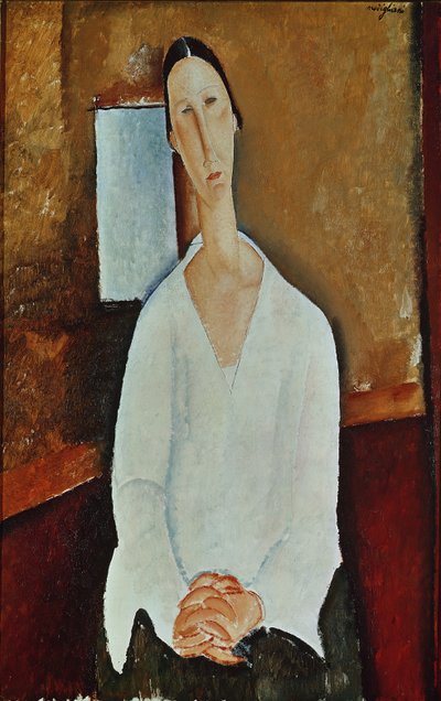 Madame Zborowska with Clasped Hands, c.1917 by Amedeo Modigliani