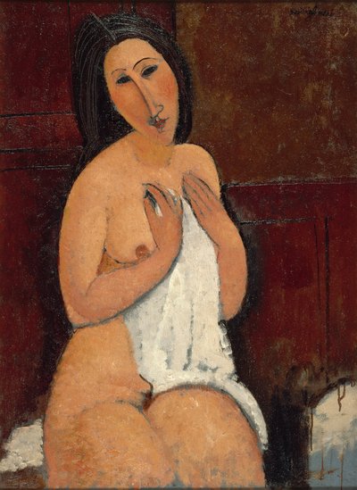 Seated Nude with Shirt, 1917 by Amedeo Modigliani