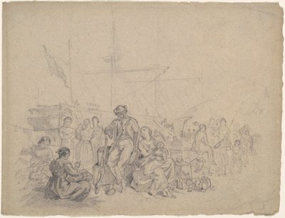 Dockside Scene by American 19th Century