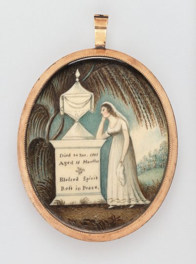Memorial Miniature by American 19th Century