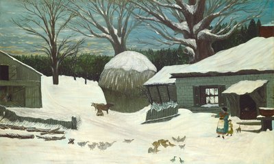 New England Farm in Winter by American 19th Century