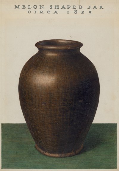 Melon Shaped Jar by American 20th Century