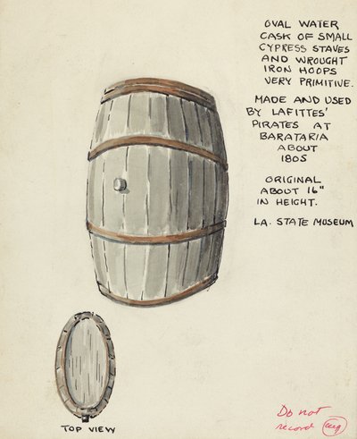 Oval Water Cask by American 20th Century