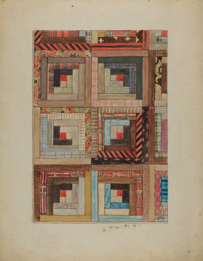 Quilted Pieces - Squares by American 20th Century