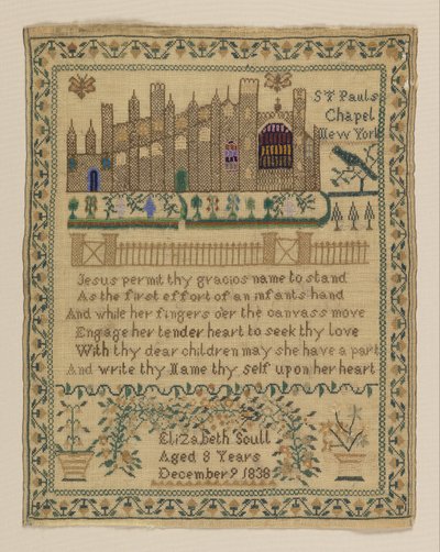 Sampler by American Elizabeth Scull