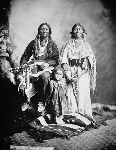 Apache Chief Antonio Maria with his family by American Photographer