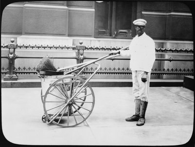 City Street Cleaner, Philadelphia, c.1920 by American Photographer