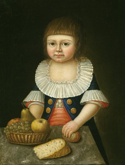 Boy with a Basket of Fruit, c.1790 by American School