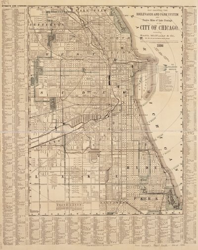 Chicago map by American School