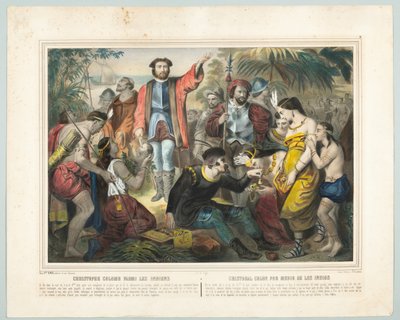 Christopher Columbus Among the Indians by American School