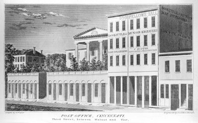 Cincinnati Post Office, Third Street, 1841 by American School