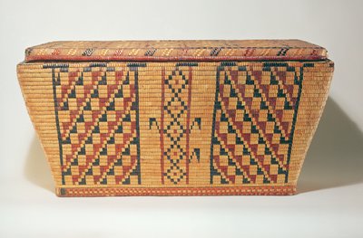 Eastern Woodlands geometric basket by American School