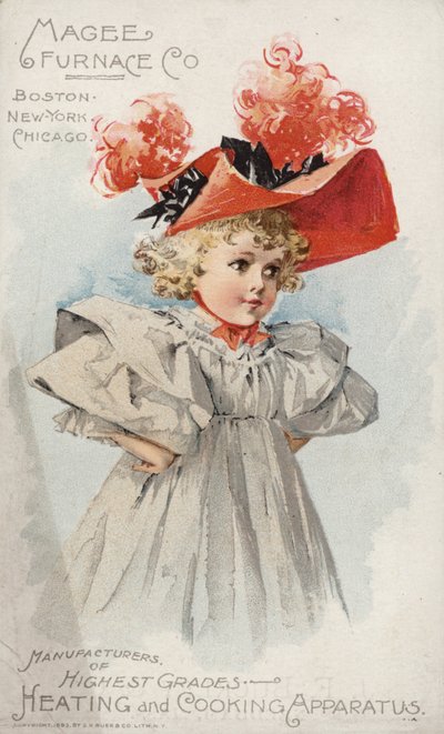 Girl in Red Bonnet by American School