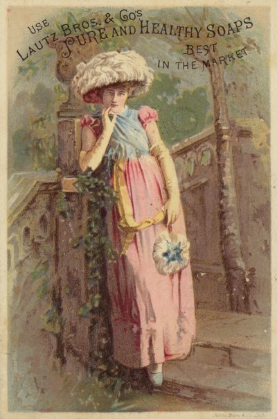 Lady Posing on Steps by American School