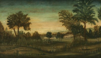 Landscape with Buildings, late 18th century by American School