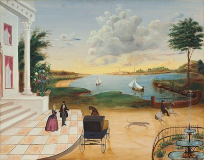 Leaving the Manor House, c.1850-55 by American School