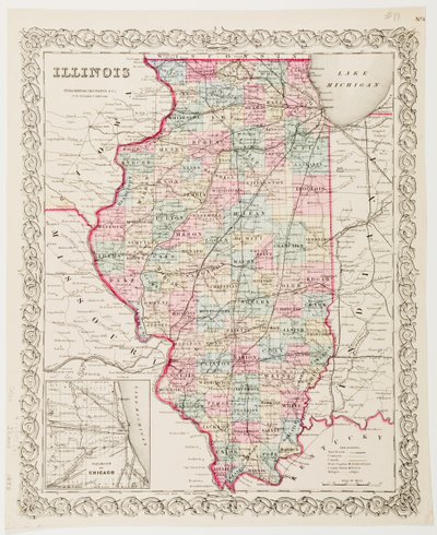 Map of Illinois by American School