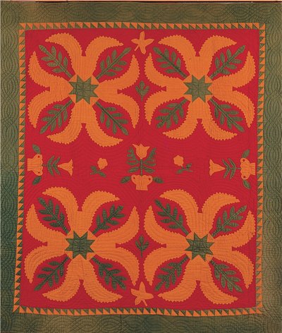 Mennonite coverlet, c.1880 by American School
