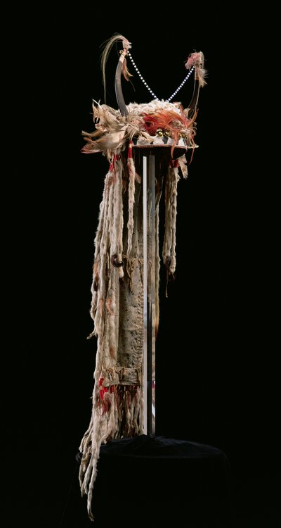 Native American Ceremonial Headdress by American School