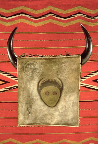 Navajo buffalo moon blanket, from Arizona by American School