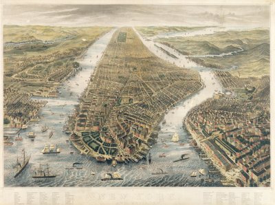 New York and its Environs, 1867 by American School