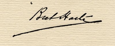 Signature of Francis Bret Harte (1839-1902) by American School