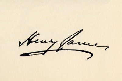 Signature of Henry James by American School