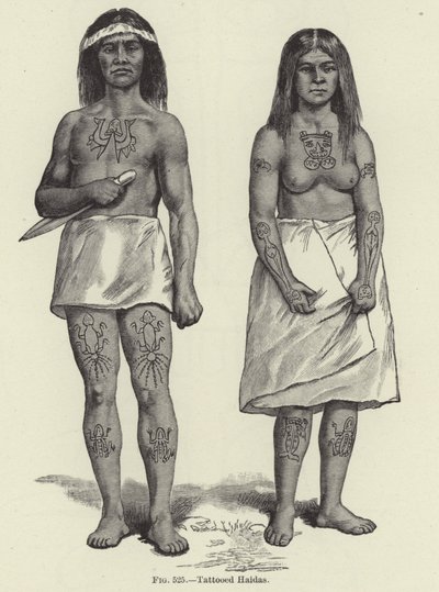 Tattooed Haidas by American School