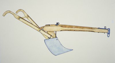 The steel bladed plow by American School