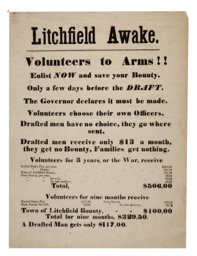 Union Recruiting Poster, 1863 by American School