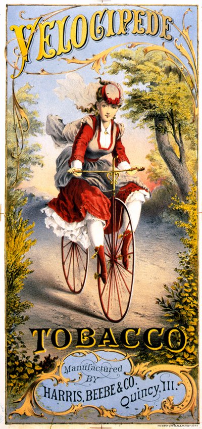 Velocipede Tobacco Magazine Advert by American School