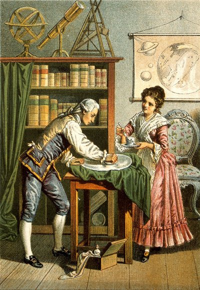 William and Caroline Herschel by American School