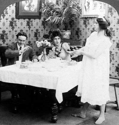 How Biddy Served the Tomatoes Undressed by American Stereoscopic Company