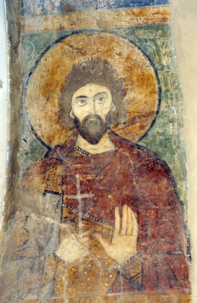 Saint Adrian by Ancient Russian frescos