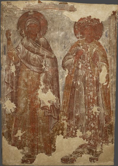 The Holy Martyrs, 14th Century by Ancient Russian frescos