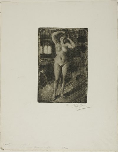 Anna Doing Her Hair by Anders Leonard Zorn